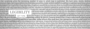 Legibility of Type banner