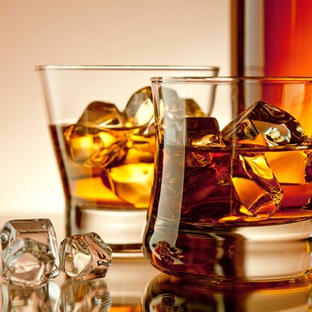 Whiskey with ice HD image