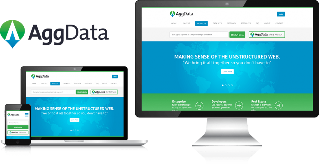 AggData desktop mockup