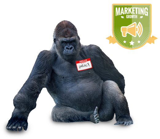 Marketing gorilla graphic image