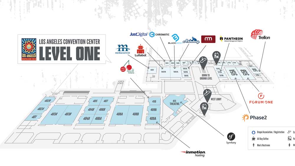 DCLA Venue Map graphic