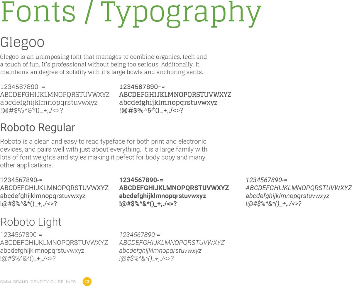 Typography Example screenshot