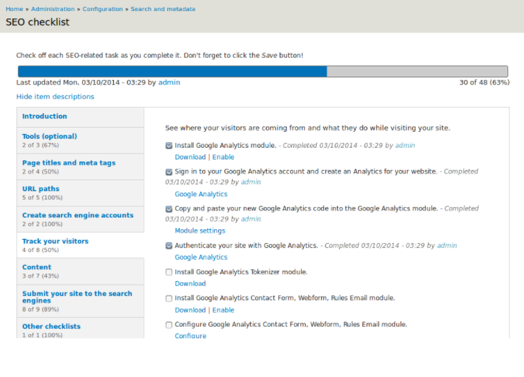 SEO Checklist screenshot image