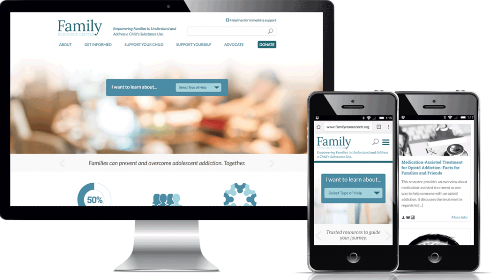 Family Resource Center - TRI website mockup