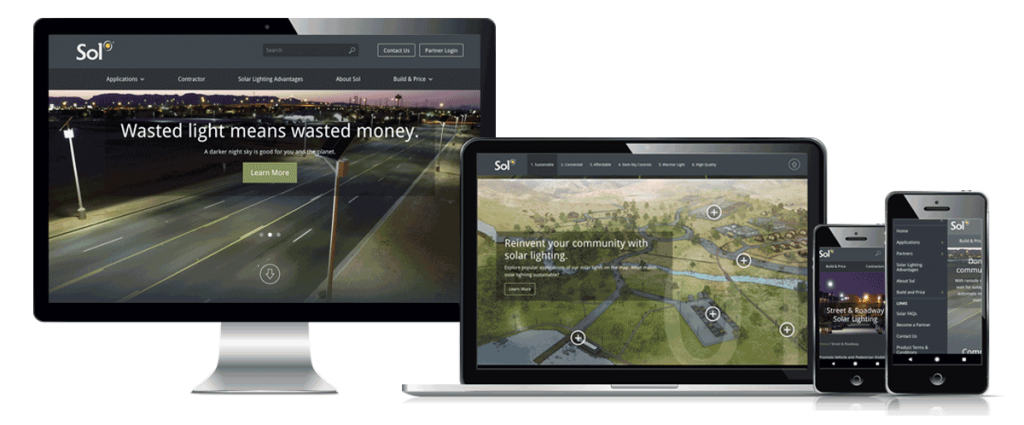 Sol by Carmanah website mockup