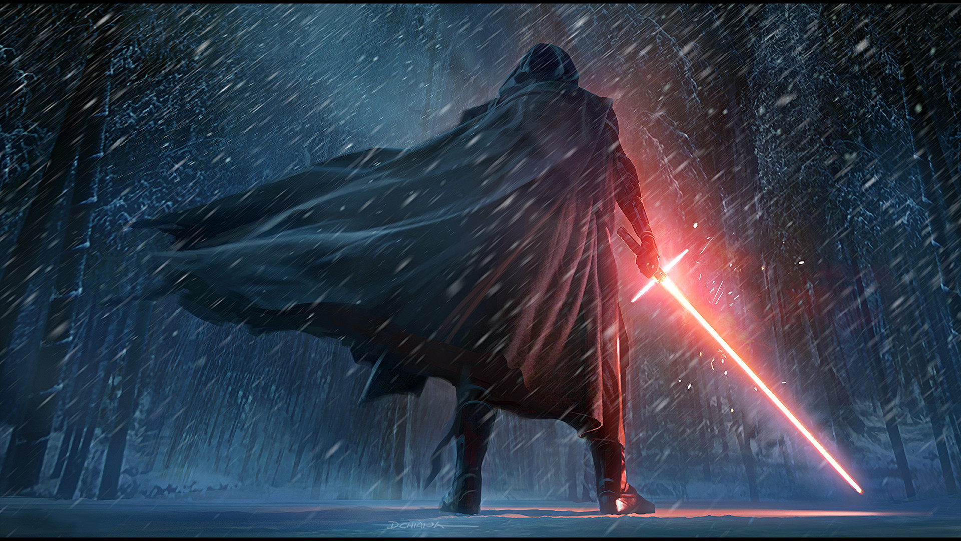 Kylo Ren concept art by Doug Chiang graphic