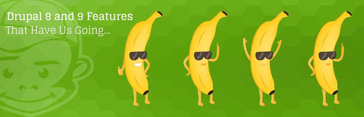 Drupal-Features-That-Have-Us-Going-Bananas Drupal 8 and 9 Features banner