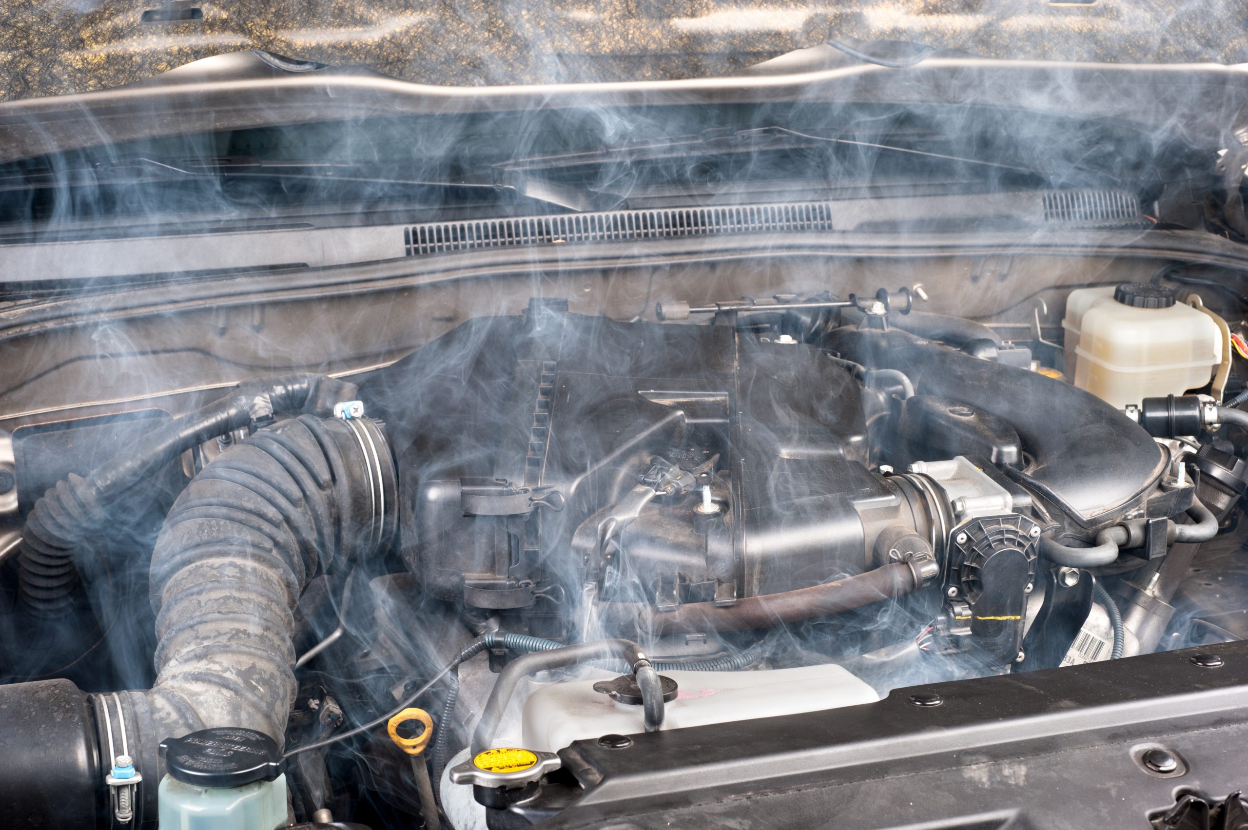 Car Engine smoking image