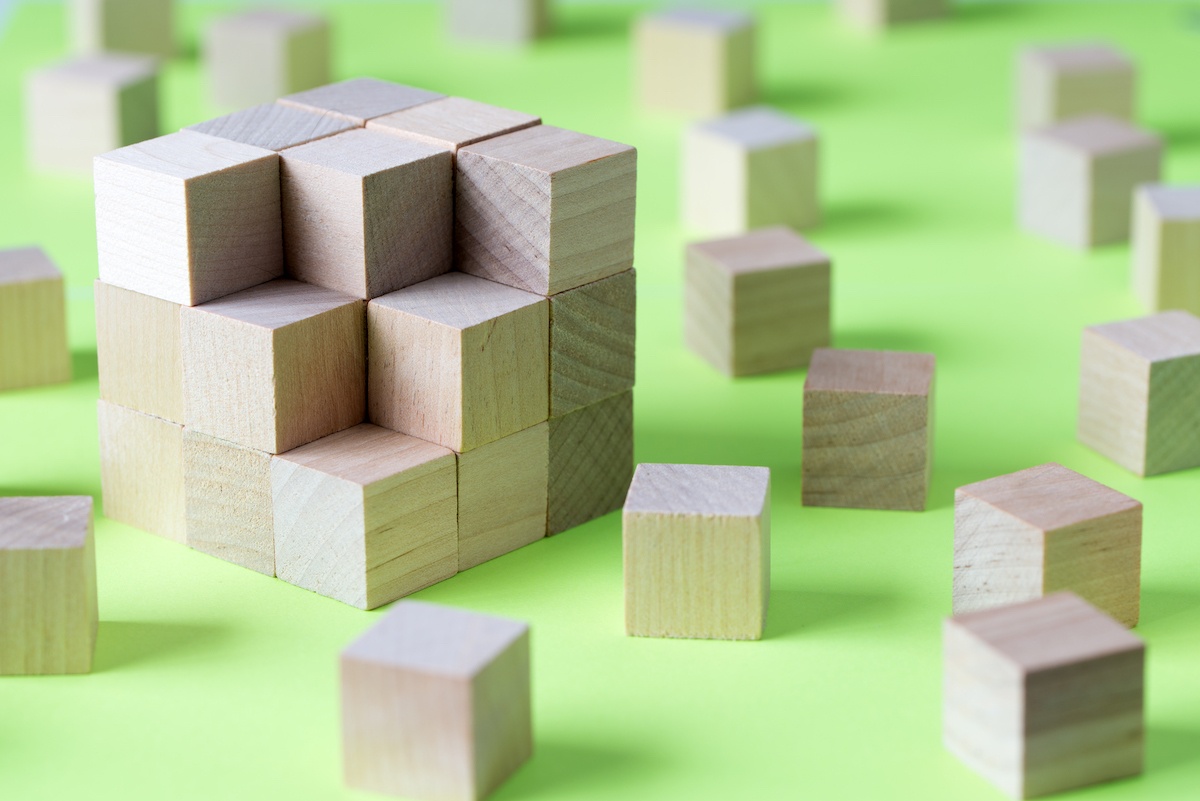 Wooden cubes image