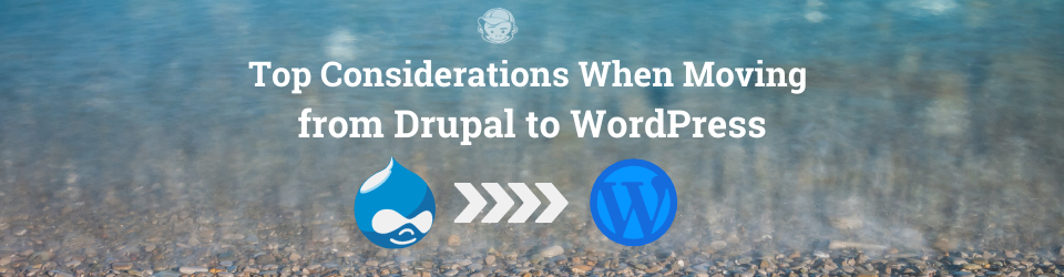 blog banner Considerations When Moving from Drupal to WordPress (1) Drupal to WordPress text