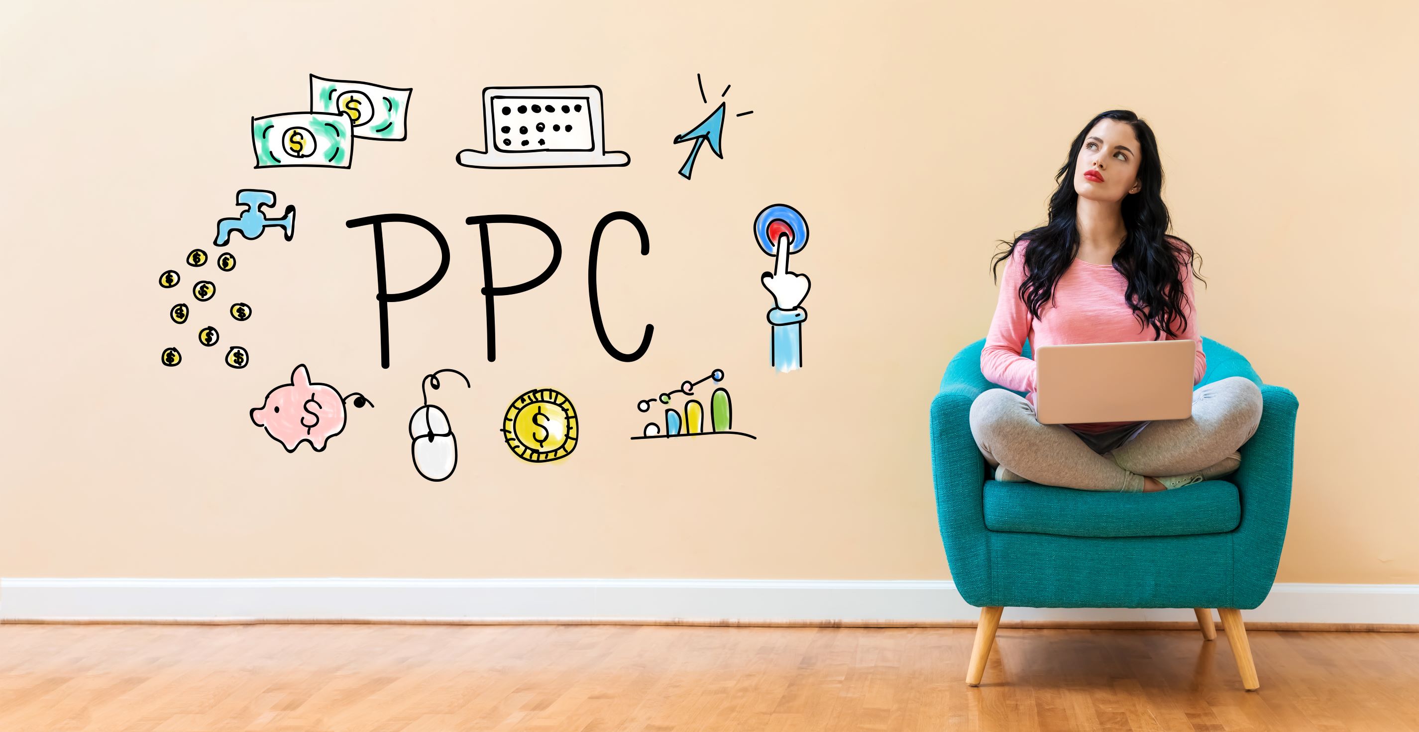 PPC Woman in Chair Graphic