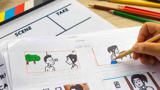 web design storytelling storyboard